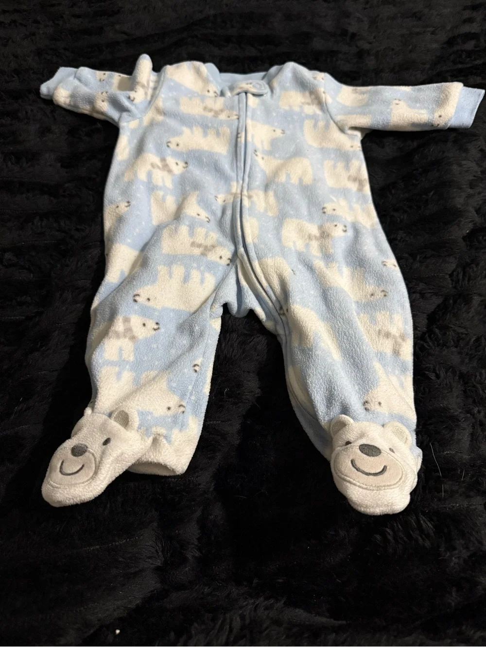 Footie sleepers 14 - Blue, White, Gray, Tan Patterns